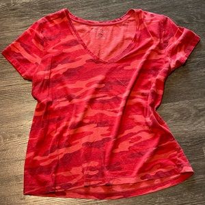 Lucky Brand V-neck Camo Tee